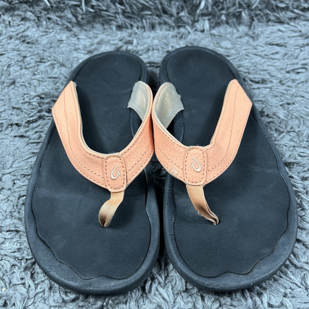 OluKai Women's Size 8 Flip Flop Thong Sandals Coral Orange - Picture 1 of 7